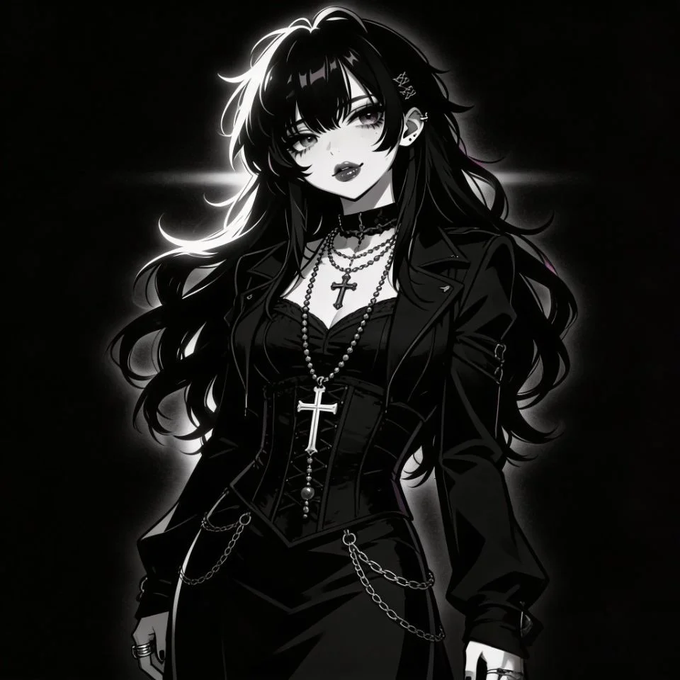 emo-goth-pfp-crosses-religious-imagery-dark-aesthetic Emo goth pfp with crosses and religious imagery for dark alternative aesthetic Discord and Instagram avatars
