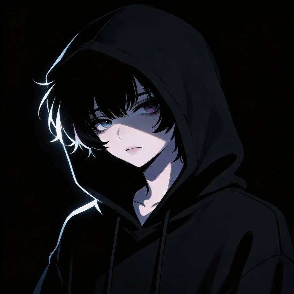emo-pfp-dark-aesthetic-mysterious-boy-black-hoodie Dark emo boy pfp wearing black hoodie with mysterious vibe perfect for moody aesthetic Discord and TikTok avatars