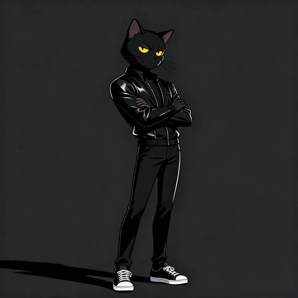funny-black-cat-pfp-meme-judging-stare-side-eye Judging black cat pfp meme with skeptical side-eye stare ideal for sarcastic Discord and Instagram avatars