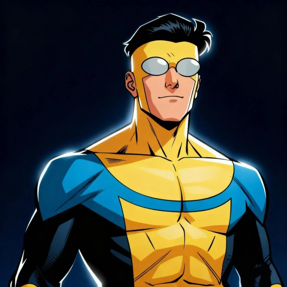 invincible-pfp-comic-book-style-cory-walker-original-design-classic Cory Walker original design invincible pfp with classic comic book style and early series aesthetic for vintage avatar