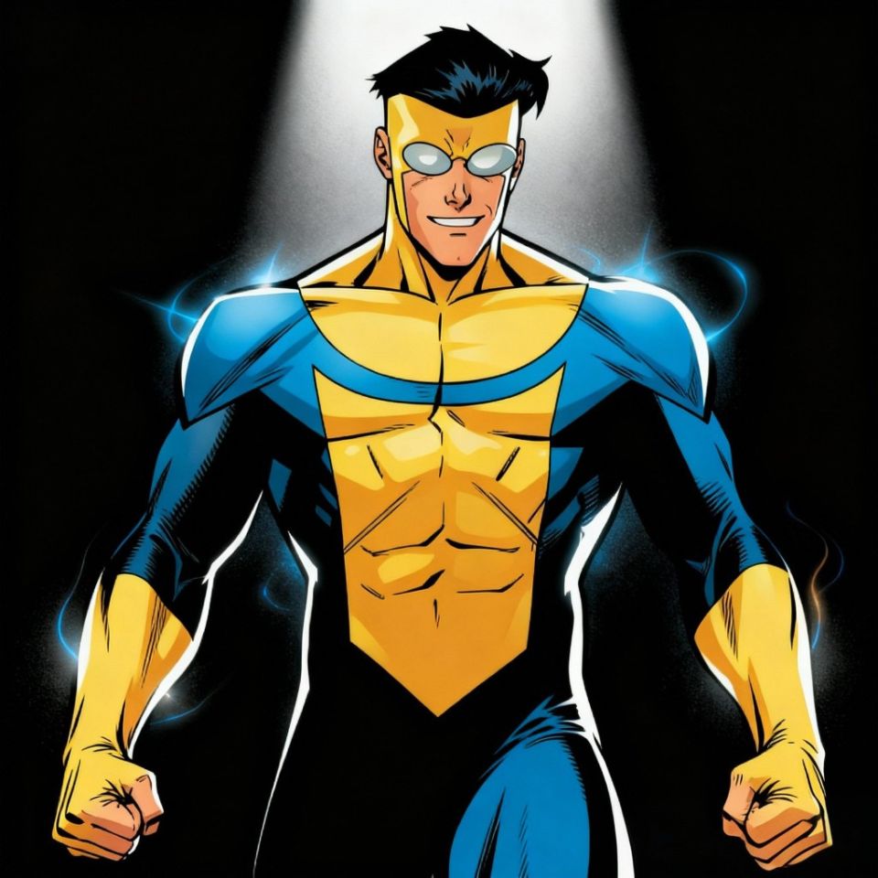 invincible-pfp-comic-book-style-ryan-ottley-art-classic-panel Classic Ryan Ottley comic book style invincible pfp with bold line work and vibrant colors for purist collector avatar