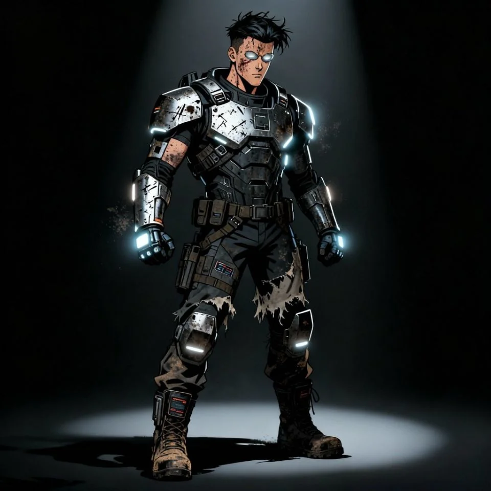 invincible-pfp-flaxan-mark-variant-armored-battle-worn-survivor Flaxan Mark variant invincible pfp in battle-worn armor showing dimensional survivor for unique collector avatar