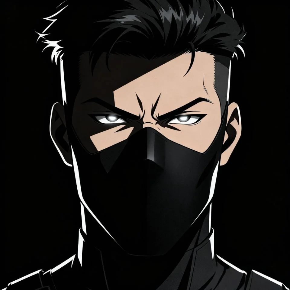 invincible-pfp-sinister-mark-close-up-evil-eyes-black-mask Close-up evil Sinister Mark invincible pfp showing menacing eyes through black mask for psychological avatar