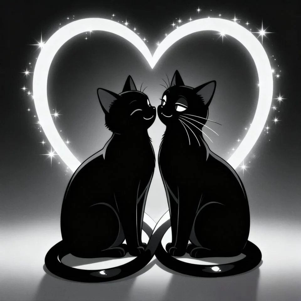 matching-black-cat-pfp-duo-heart-connection-right Matching black cat pfp pair with shared heart connection ideal for couple Discord and Instagram avatars
