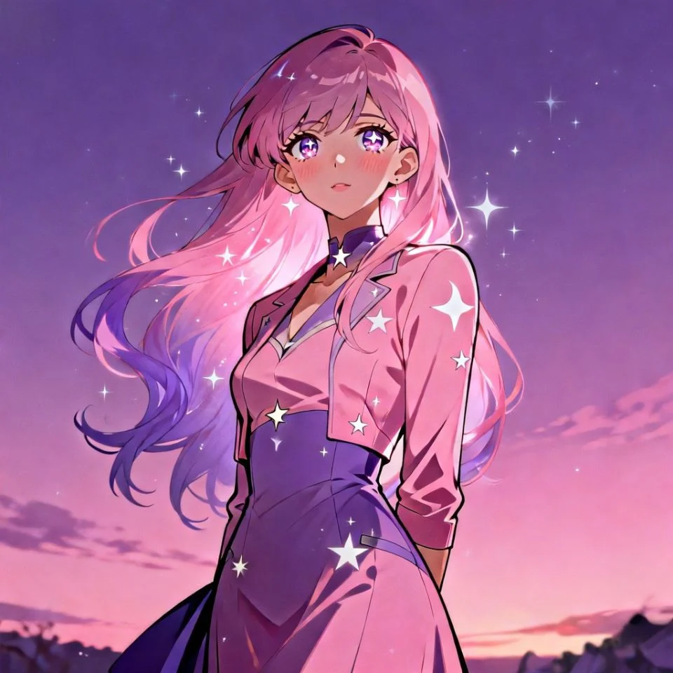 pink-sky-pfp-stars-twilight-dreamy-aesthetic Twilight pink sky pfp with emerging stars and dreamy aesthetic showing magical atmosphere for Discord profile