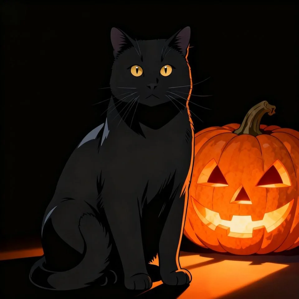 realistic-black-cat-pfp-photography-Halloween-pumpkin-seasonal Seasonal realistic black cat pfp with Halloween pumpkin perfect for festive Instagram and TikTok profile pictures