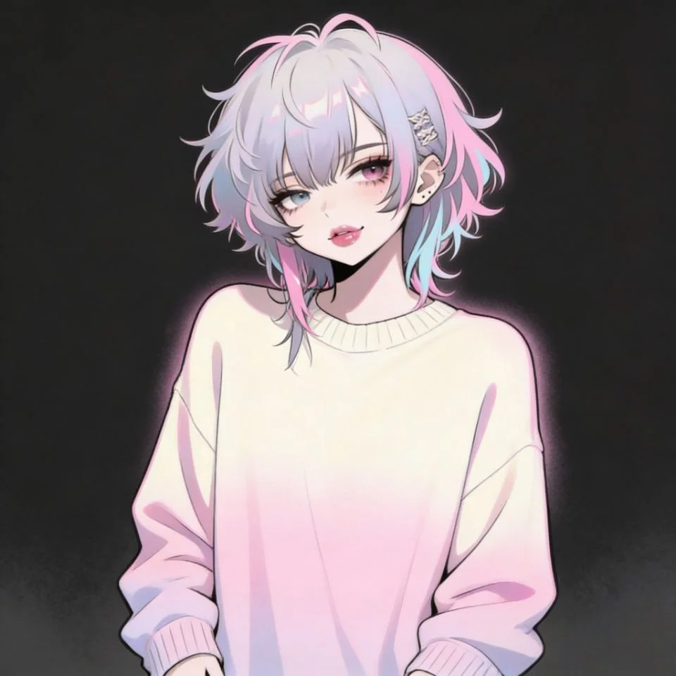 soft-emo-pfp-pastel-aesthetic-gentle-lighting-blush Soft emo pfp with pastel aesthetic and gentle lighting showing natural blush for cute Discord and Instagram avatars