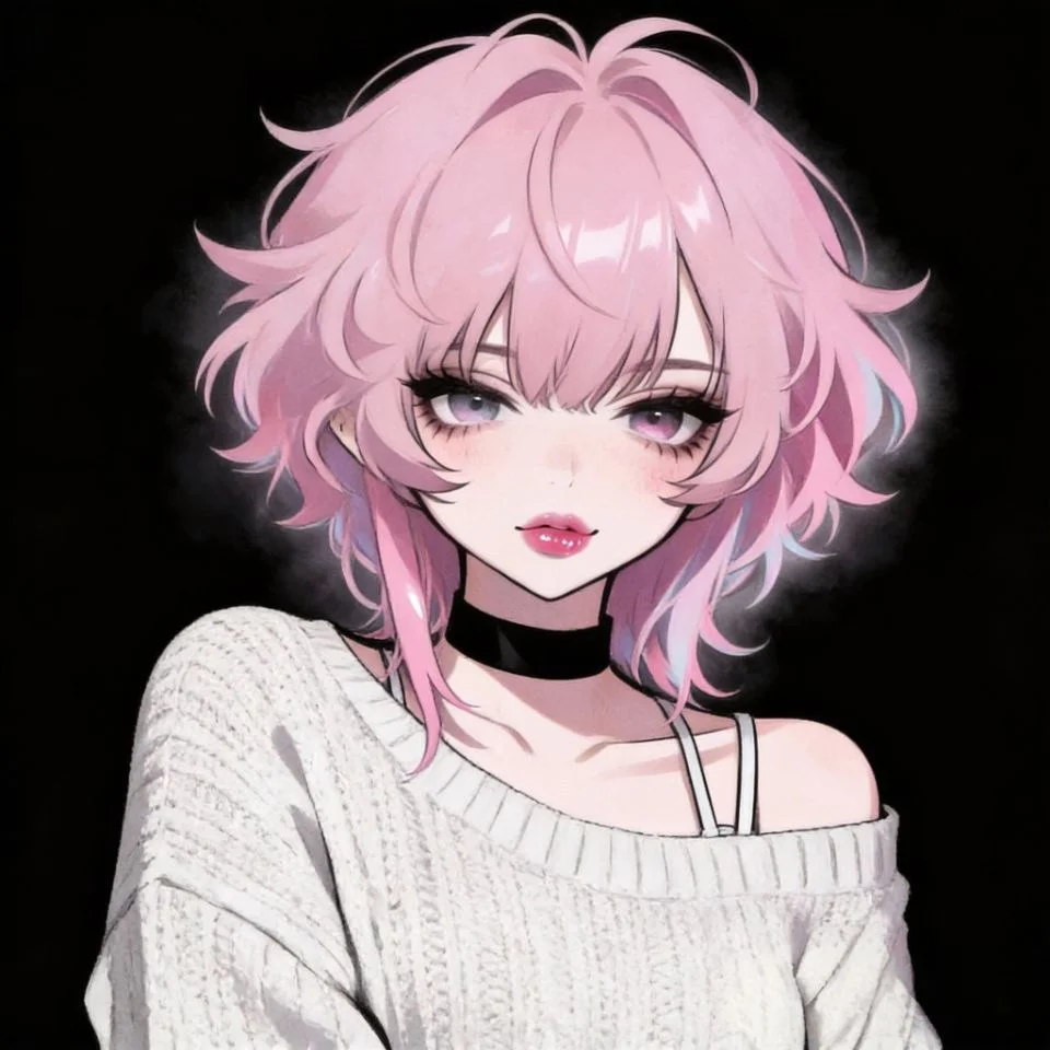 soft-emo-pfp-pastel-pink-hair-dreamy-aesthetic Soft emo pfp with pastel pink hair and dreamy aesthetic perfect for cute Instagram and TikTok profile pictures