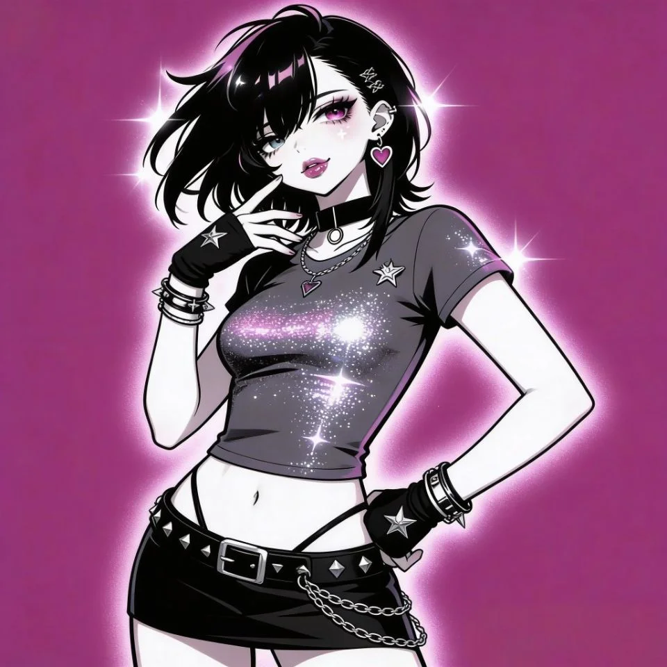 y2k-emo-pfp-sparkle-overlay-glitter-graphics Y2K emo pfp with sparkle overlay and glitter graphics for retro 2000s aesthetic TikTok and Instagram avatars