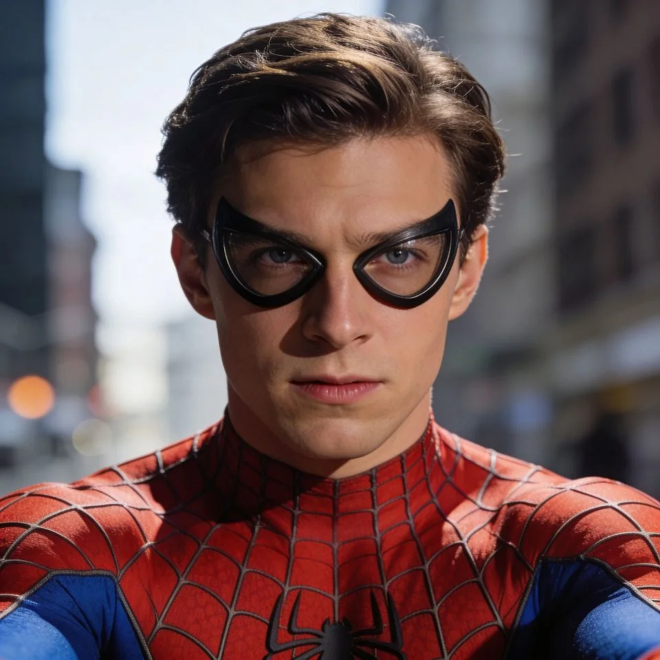 Cinematic 4K spider man pfp with HDR lighting and dramatic shadows for professional Instagram profile pictures