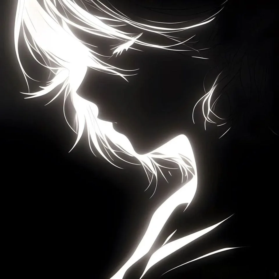 Bold black and white pfp with high contrast aesthetic perfect for Discord and Instagram monochrome profiles
