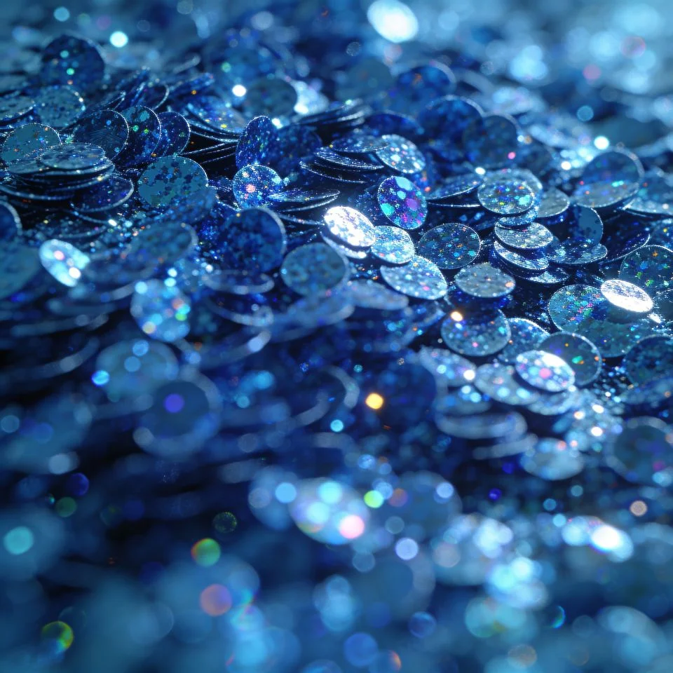  Blue glitter pfp with shimmering sparkle background and glamorous texture perfect for aesthetic Discord and Instagram profiles