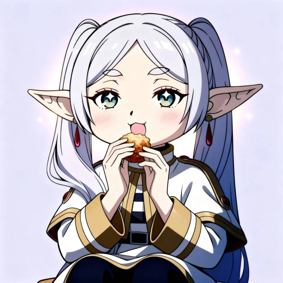 chibi-frieren-pfp-eating-food-happy-expression-cute Adorable chibi frieren profile picture eating food with happy expression for cute kawaii Discord TikTok pfp