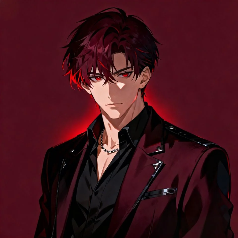 Dark red aesthetic pfp with moody anime character and dramatic shadows perfect for Discord and Instagram profiles