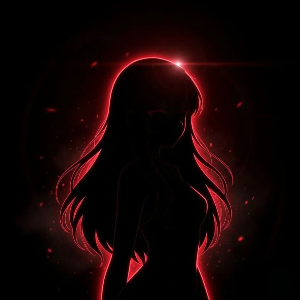 Edgy dark red and black pfp with high contrast ideal for bold Discord and gaming profile pictures