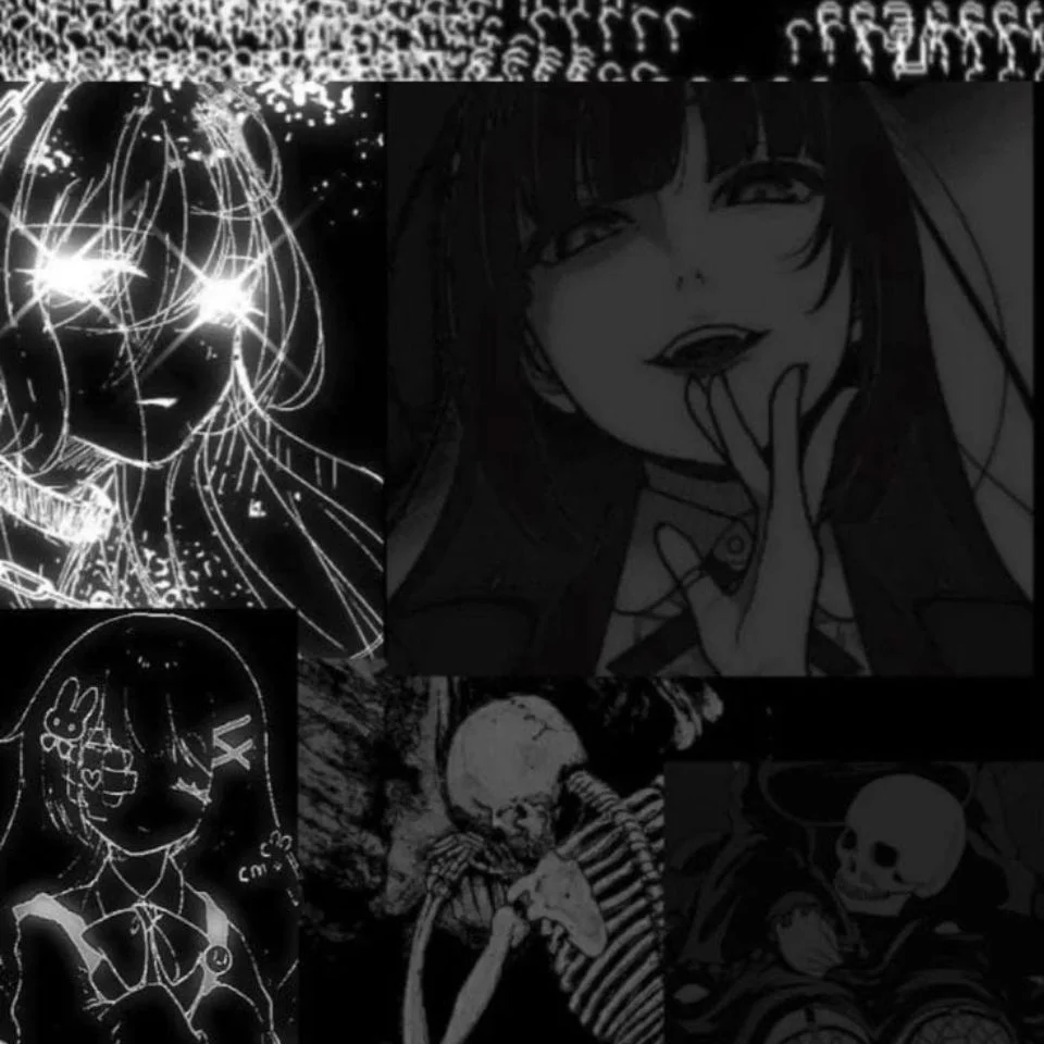 emo-black-pfp-grunge-aesthetic-dark-edgy-y2k-retro Emo black pfp grunge with aesthetic dark edgy y2k retro style ideal for Discord Instagram TikTok alternative profiles