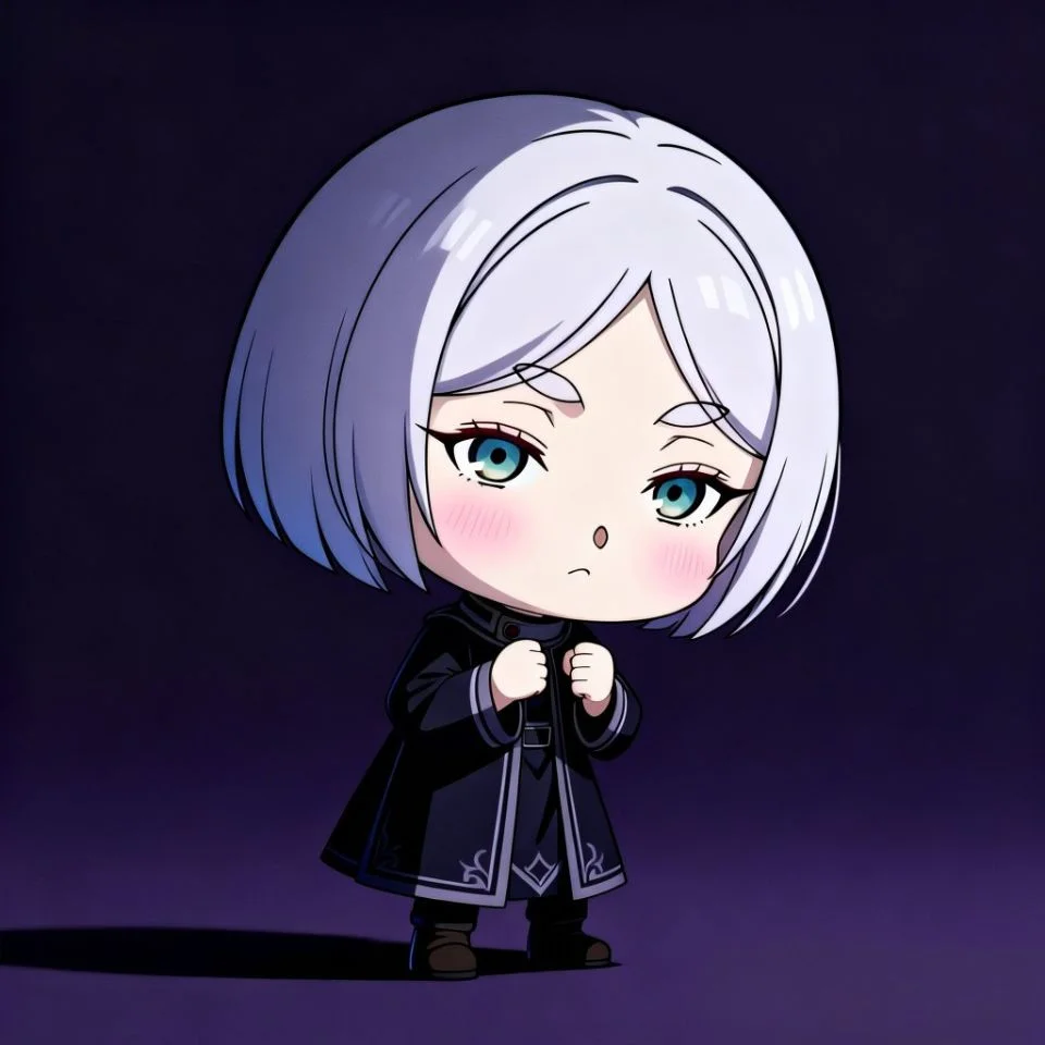 frieren-chibi-pfp-pouting-angry-face-mini-style-discord Chibi frieren pfp with pouting angry face and puffed cheeks showing cute mini-style emotion for Discord avatar