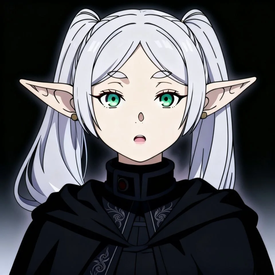 frieren-pfp-close-up-surprised-expression-wide-eyes Frieren profile picture close-up with surprised wide eyes expression for cute expressive Discord TikTok pfp