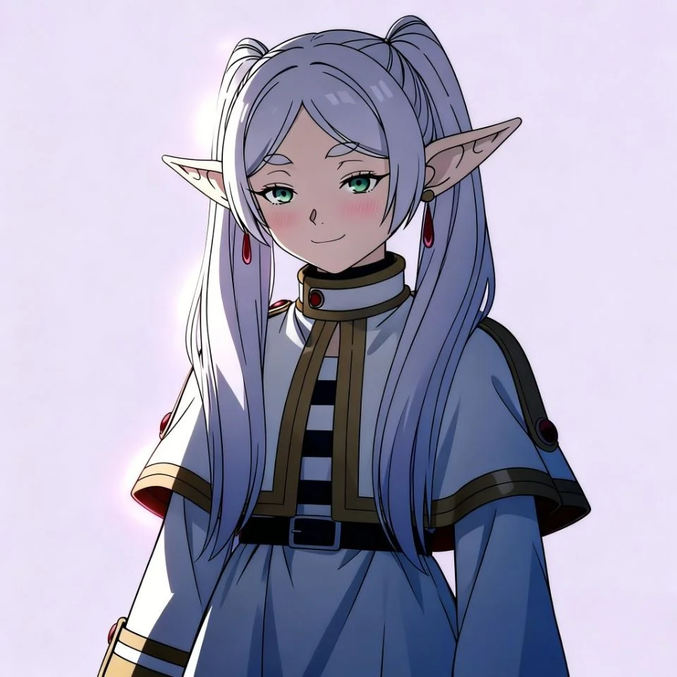 frieren-pfp-slight-smile-close-up-soft-expression-content Frieren pfp close-up with slight soft smile and content expression for gentle aesthetic Discord TikTok avatar