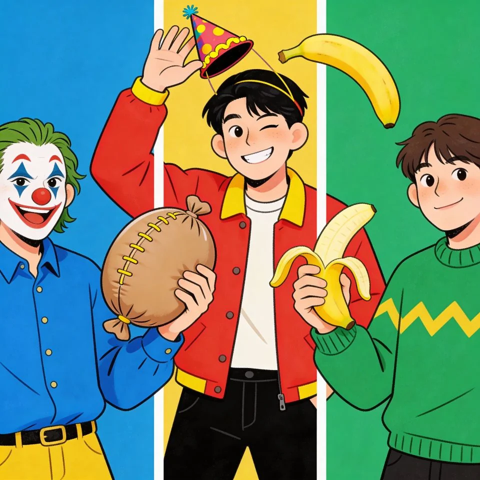 funny-pfp-matching-trio-three-friends-group-set-tiktok Matching trio pfp with three coordinated funny elements ideal for friend group avatars on TikTok and Discord servers