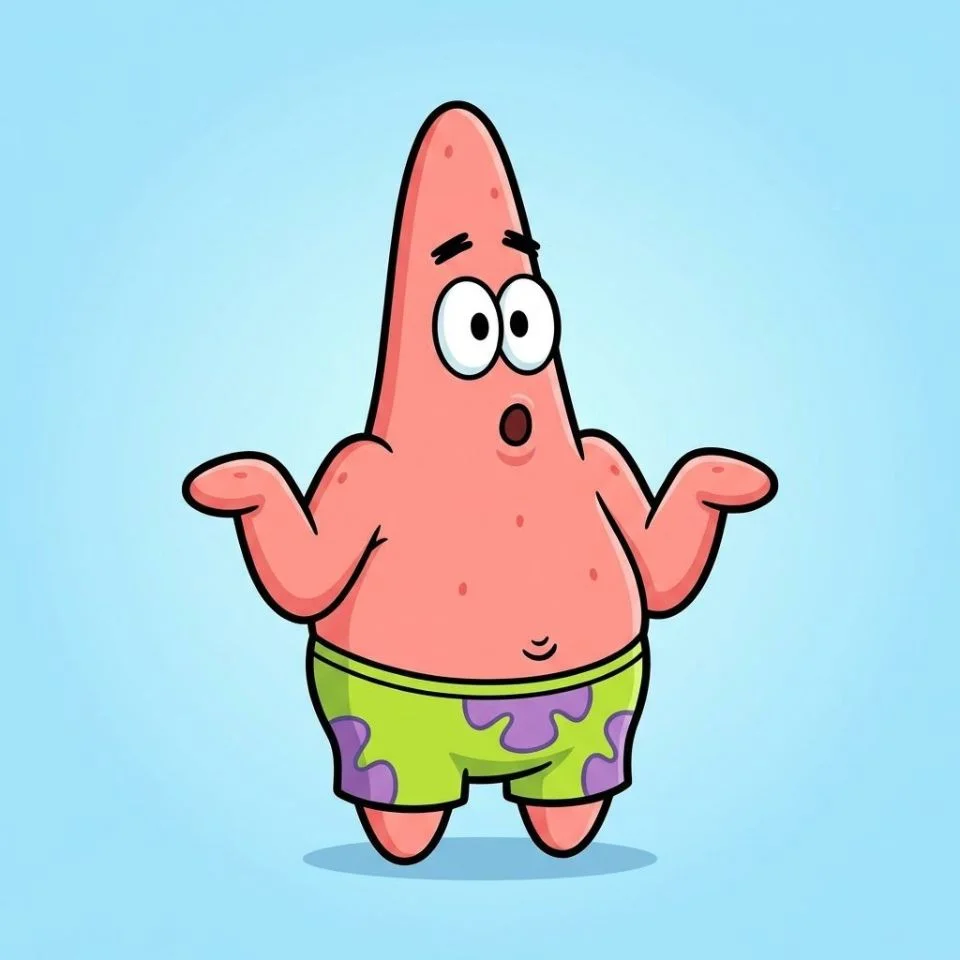 funny-pfp-patrick-star-surprised-dumb-face-cartoon-tiktok Patrick Star surprised face pfp with mouth open and dumb expression ideal for goofy cartoon TikTok and Instagram avatars