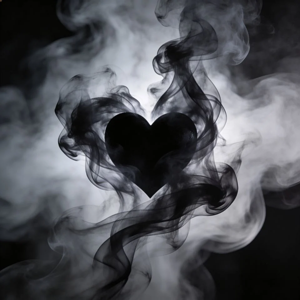 heart-pfp-black-smoke-effect-mysterious-gothic-tiktok Black heart pfp with smoke effect and mysterious gothic vibes ideal for TikTok dark aesthetic and Discord alt profiles