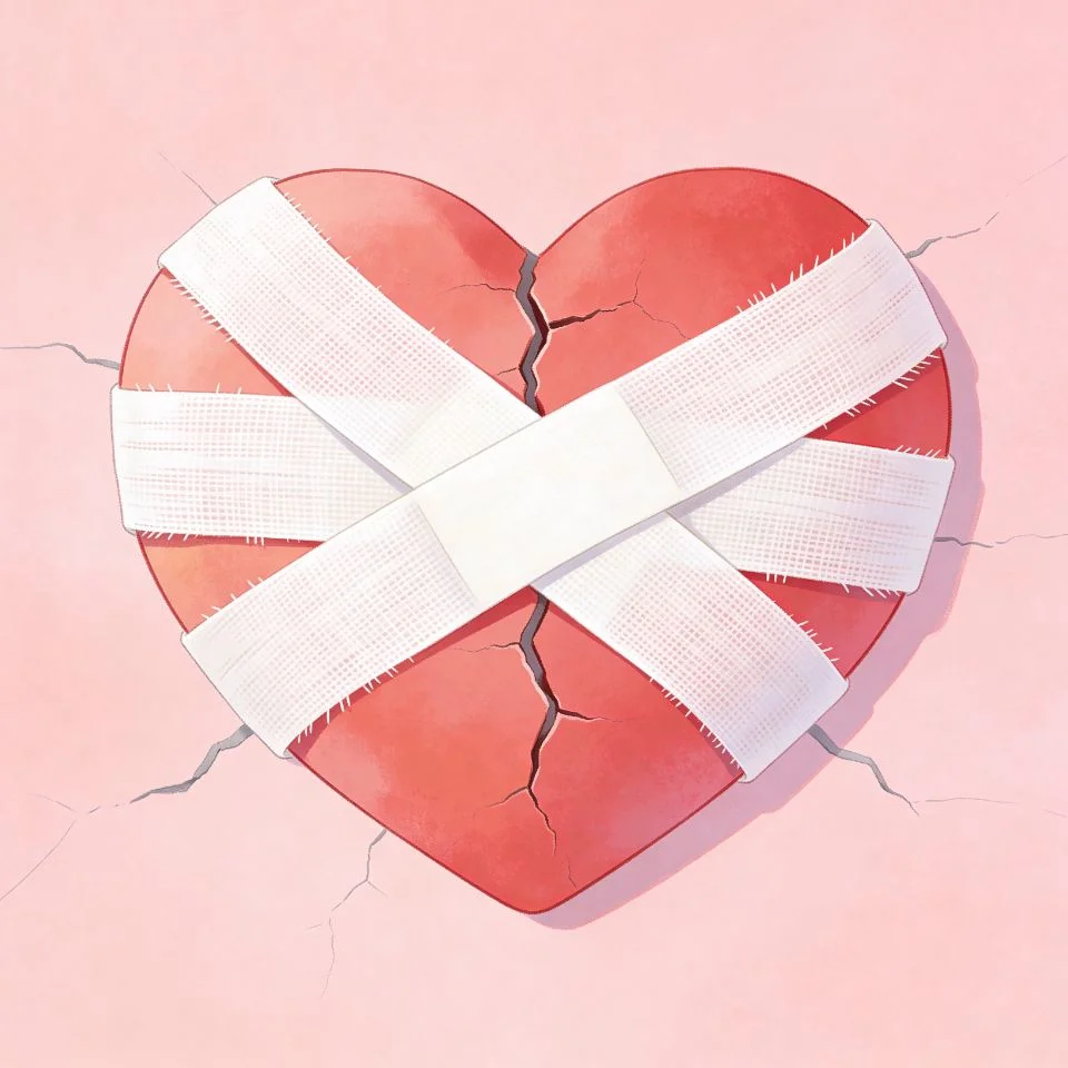 heart-pfp-broken-bandage-healing-hopeful-recovery Broken heart pfp with bandage and healing symbol showing hopeful recovery perfect for Instagram growth and Discord support profiles