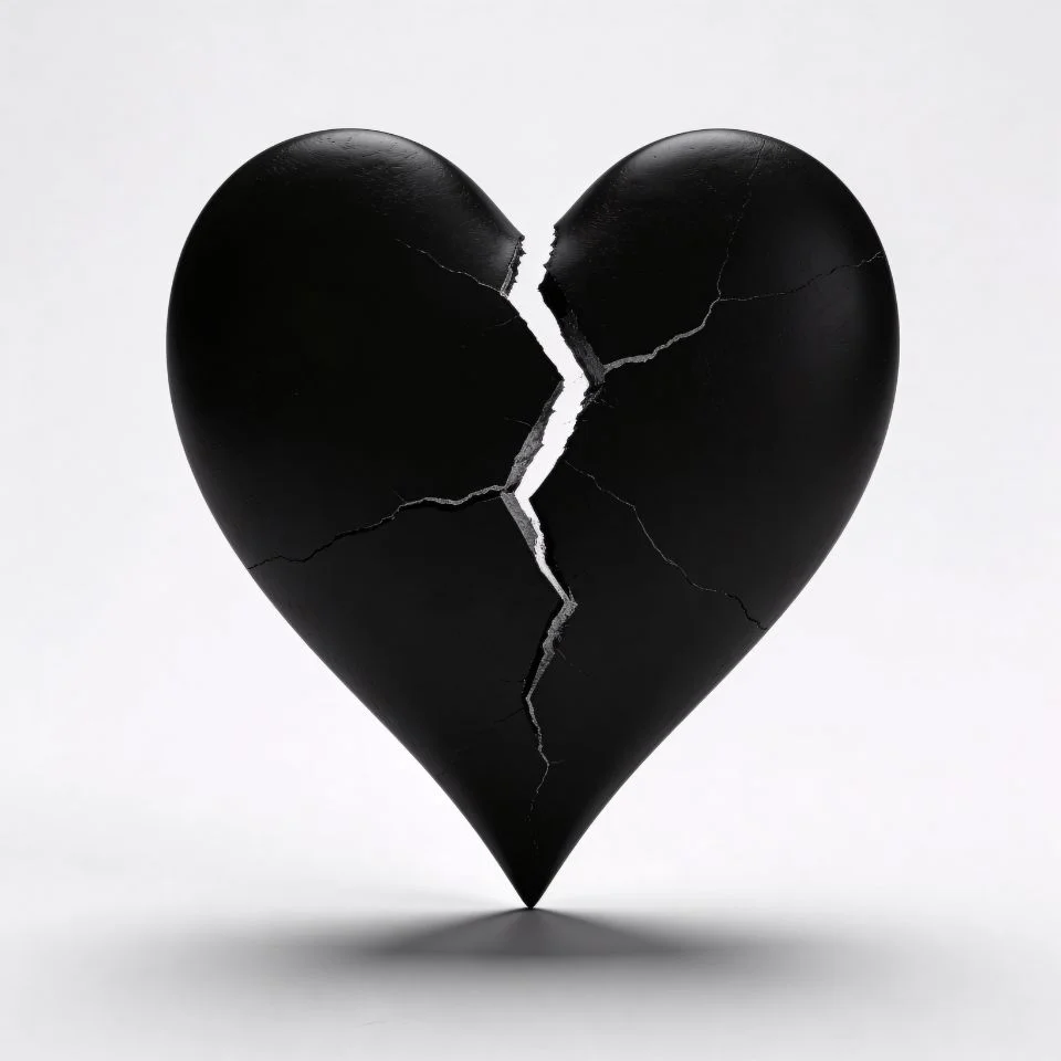 heart-pfp-broken-black-dark-aesthetic-goth-emo Broken black heart pfp with dark aesthetic and gothic emo style perfect for Discord alt communities and edgy TikTok profiles