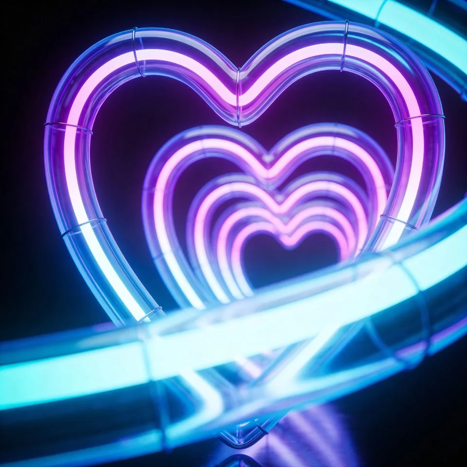 heart-pfp-neon-blue-purple-gradient-cyberpunk-discord Neon blue purple gradient heart pfp with cyberpunk glow and futuristic style ideal for Discord gaming and TikTok tech profiles