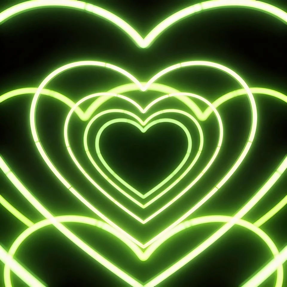 heart-pfp-neon-green-toxic-edgy-alt-aesthetic Toxic green neon heart pfp with edgy glow and alternative aesthetic perfect for Discord alt communities and edgy TikTok profiles