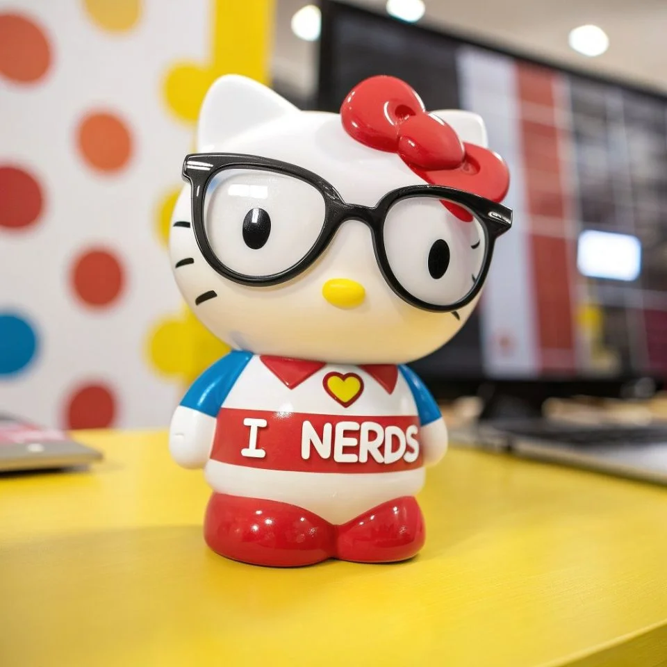 hello-kitty-pfp-nerd-i-love-nerds-glasses-quirky "I Love Nerds" hello kitty pfp with quirky glasses design perfect for playful Discord and TikTok nerd pride avatars