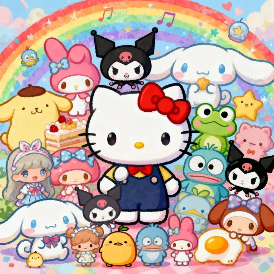 hello-kitty-pfp-sanrio-all-characters-group-friends Sanrio all characters group pfp with Hello Kitty and friends perfect for kawaii Discord and Instagram collector avatars