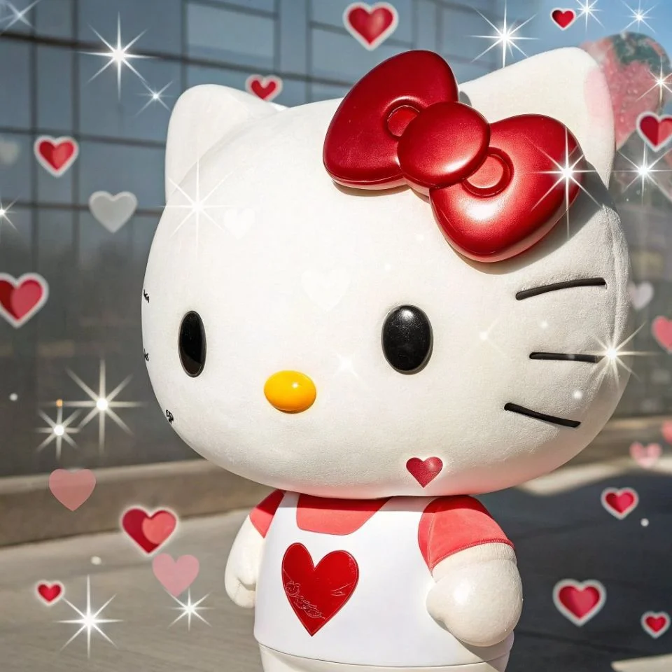 hello-kitty-pfp-y2k-sparkle-hearts-retro-digital Hello kitty Y2K pfp featuring sparkle hearts and retro digital effects perfect for Discord and Instagram profiles