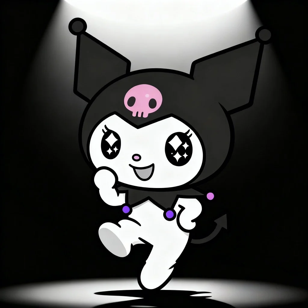 kuromi-pfp-anime-style-expressive-eyes-dynamic-pose Anime style Kuromi pfp with expressive large eyes and dynamic pose perfect for Discord TikTok Instagram anime profile