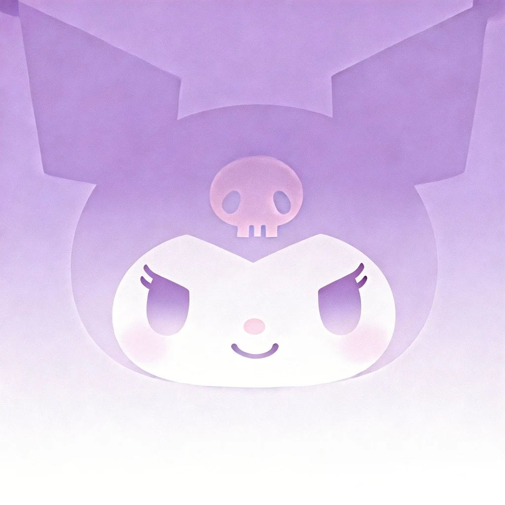 kuromi-pfp-pastel-purple-aesthetic-minimal-background Minimalist pastel purple Kuromi pfp with clean aesthetic background for soft Discord Pinterest Instagram profile pic