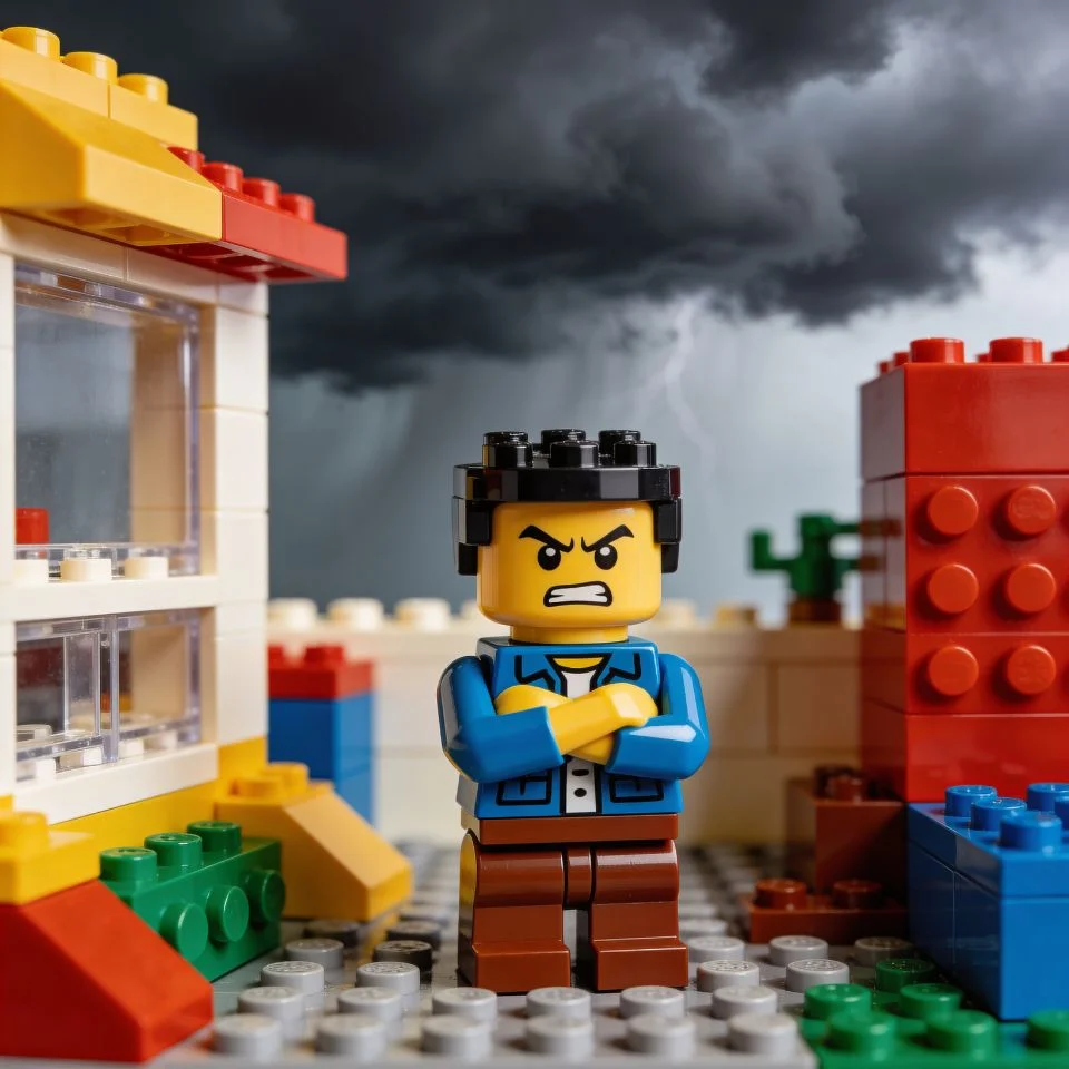 Lego batman pfp showing angry grumpy expression meme face for funny TikTok profile picture humor cartoon cute avatar