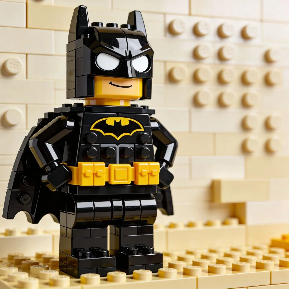 Lego batman pfp from movie showing confident smirk and playful pose for fun Discord profile picture cute cartoon avatar