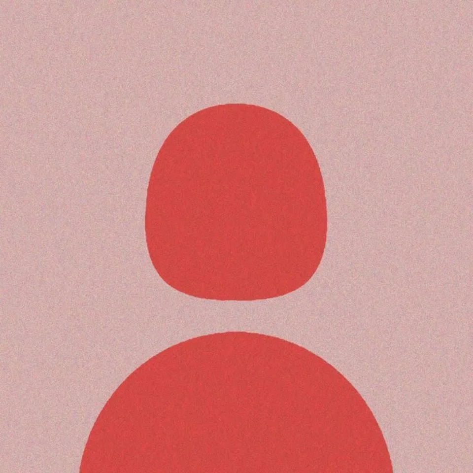 Minimalist soft red circle blank icon profile picture for clean aesthetic profiles