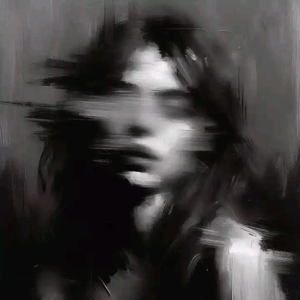 Bold monochrome black and white pfp with strong expression for TikTok and Discord profile pictures