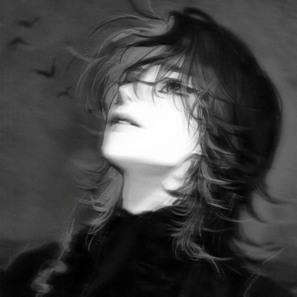 Elegant monochrome black and white pfp with refined composition for aesthetic Discord and TikTok avatars