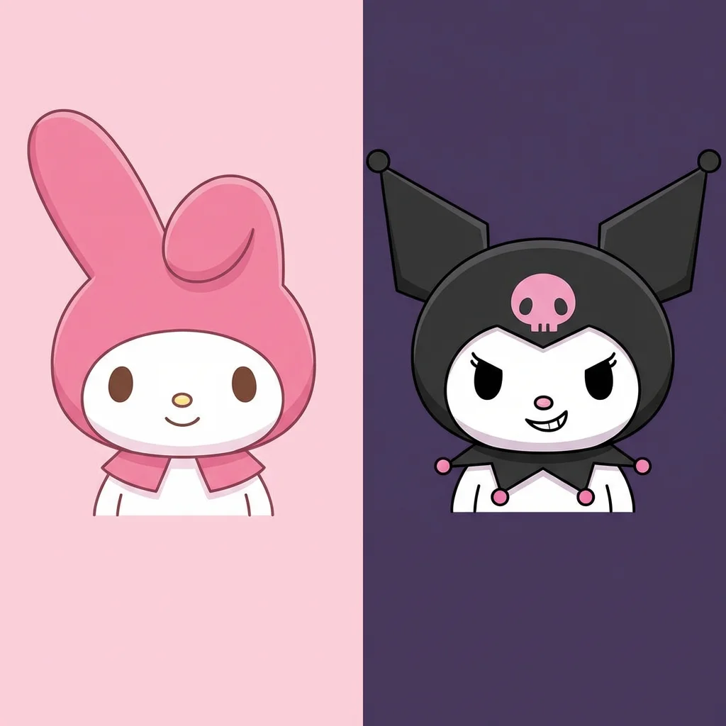 Official Netflix matching My Melody and Kuromi pfp icons with clean aesthetic for Discord and Instagram duo profiles
