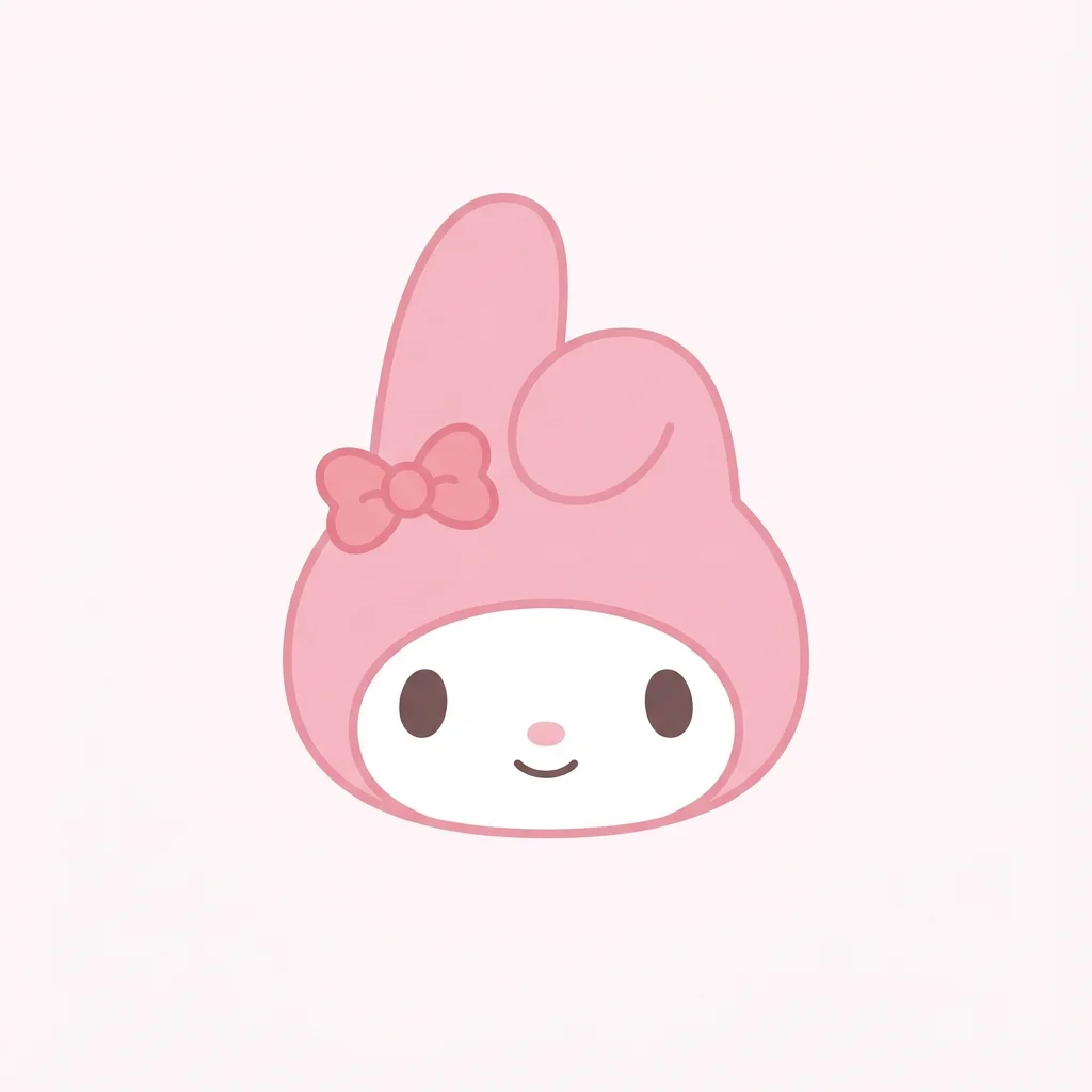 my-melody-pfp-soft-pink-white-minimalist-aesthetic Minimalist pastel My Melody pfp with soft pink and white tones ideal for aesthetic Instagram and Discord avatars