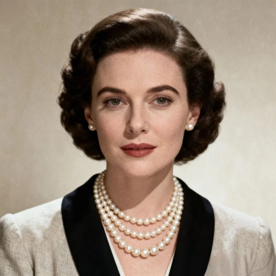 old-money-preppy-pfp-pearl-necklace-elegant-portrait Old money preppy pfp with pearl necklace and elegant portrait style perfect for sophisticated Discord Instagram avatars