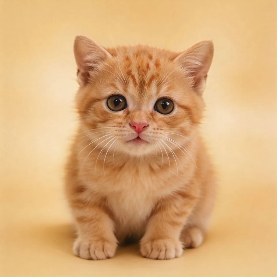 Cute ginger kitten pfp with huge eyes and adorable expression ideal for warm aesthetic Instagram and Discord avatars