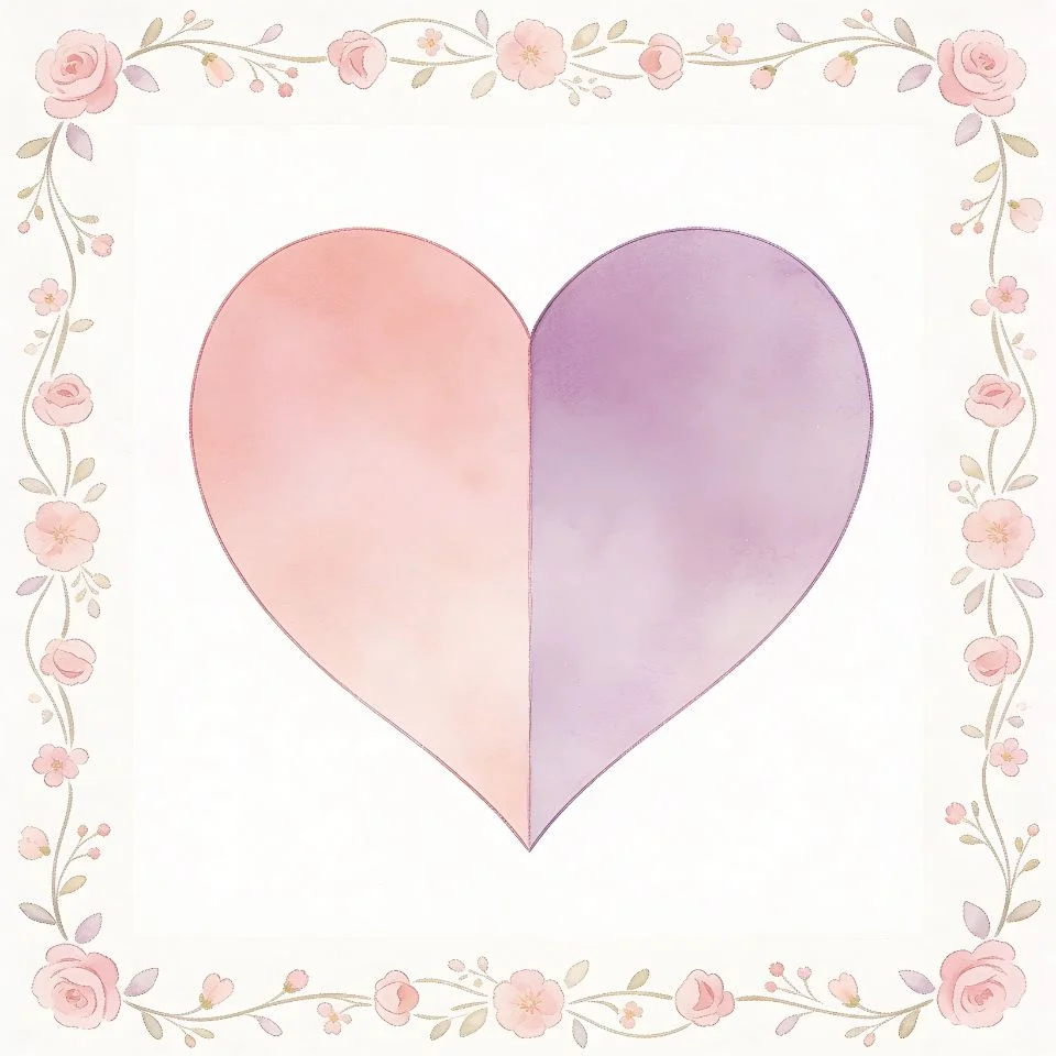 preppy-matching-couple-pfp-heart-split-romantic-design Preppy matching couple pfp with heart split romantic design showing love aesthetic ideal for cute TikTok Instagram profiles