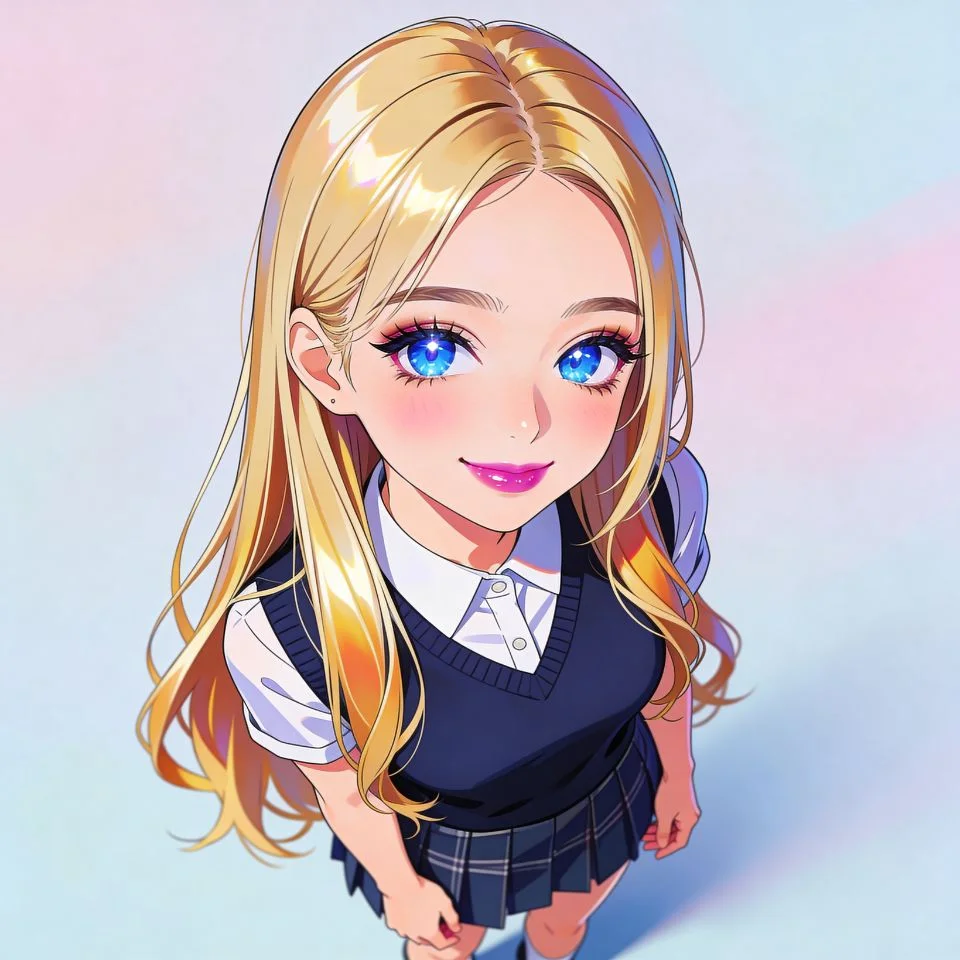 preppy-pfp-cute-girl-pink-sweater-blonde-hair Cute preppy girl pfp with blonde hair wearing pink sweater and pearl necklace perfect for Discord TikTok profiles