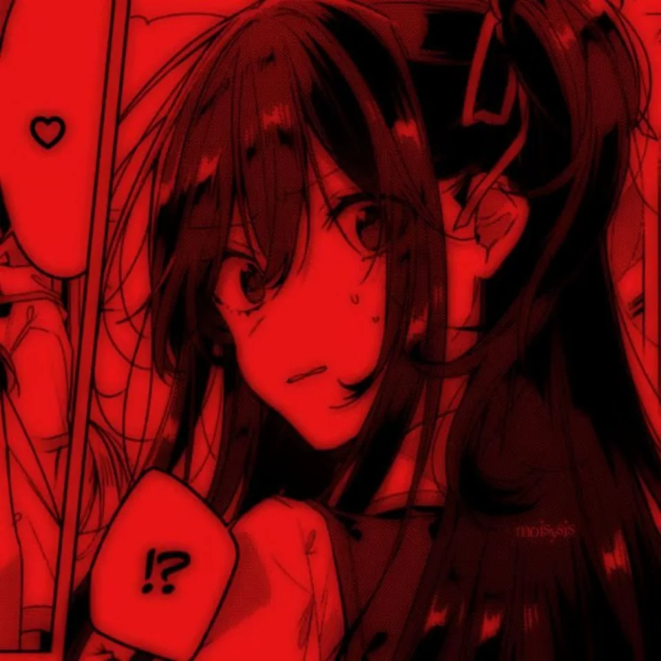 Mysterious red and black aesthetic pfp with dark tones ideal for Discord and Instagram avatars