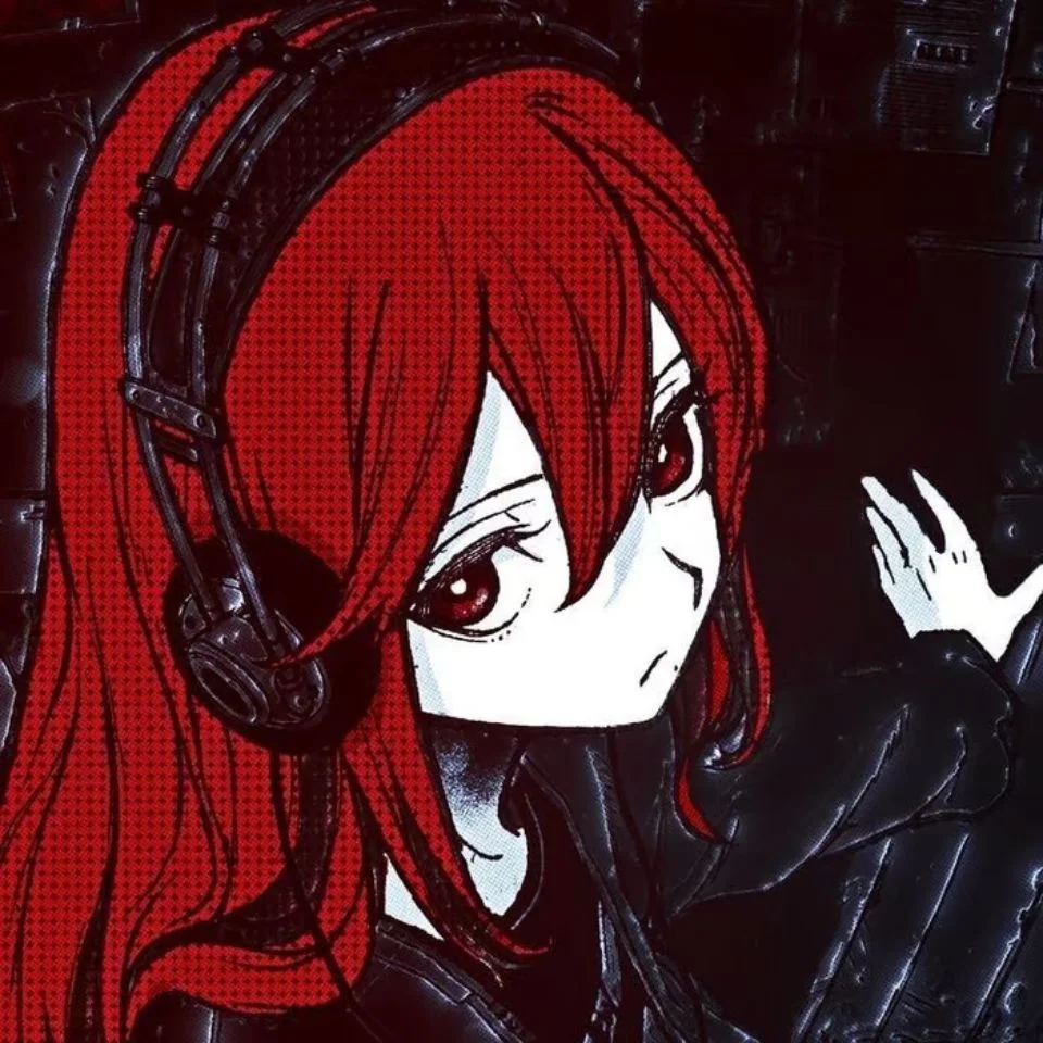 Soft aesthetic red anime girl pfp with gentle lighting and cute features perfect for Instagram and TikTok profiles