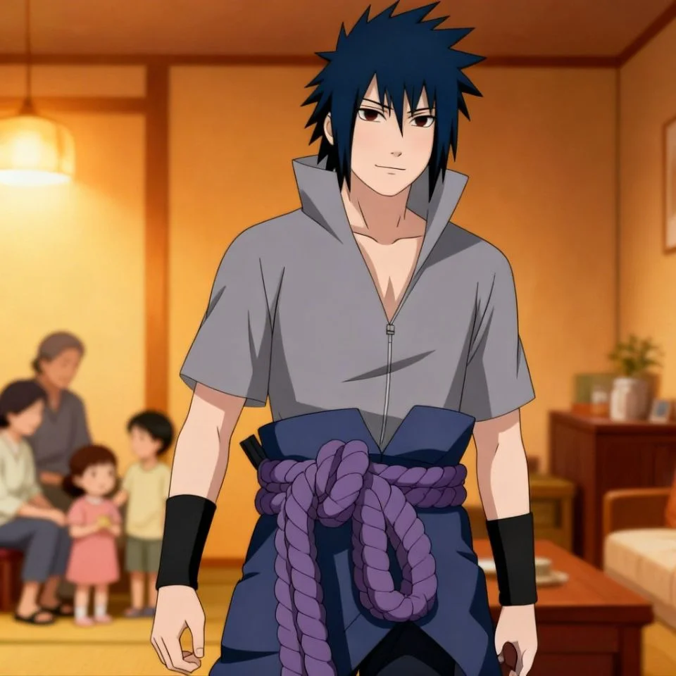 sasuke-pfp-adult-family-man-soft-expression-boruto Sasuke pfp as adult family man with soft expression showing character growth for wholesome profile picture themes