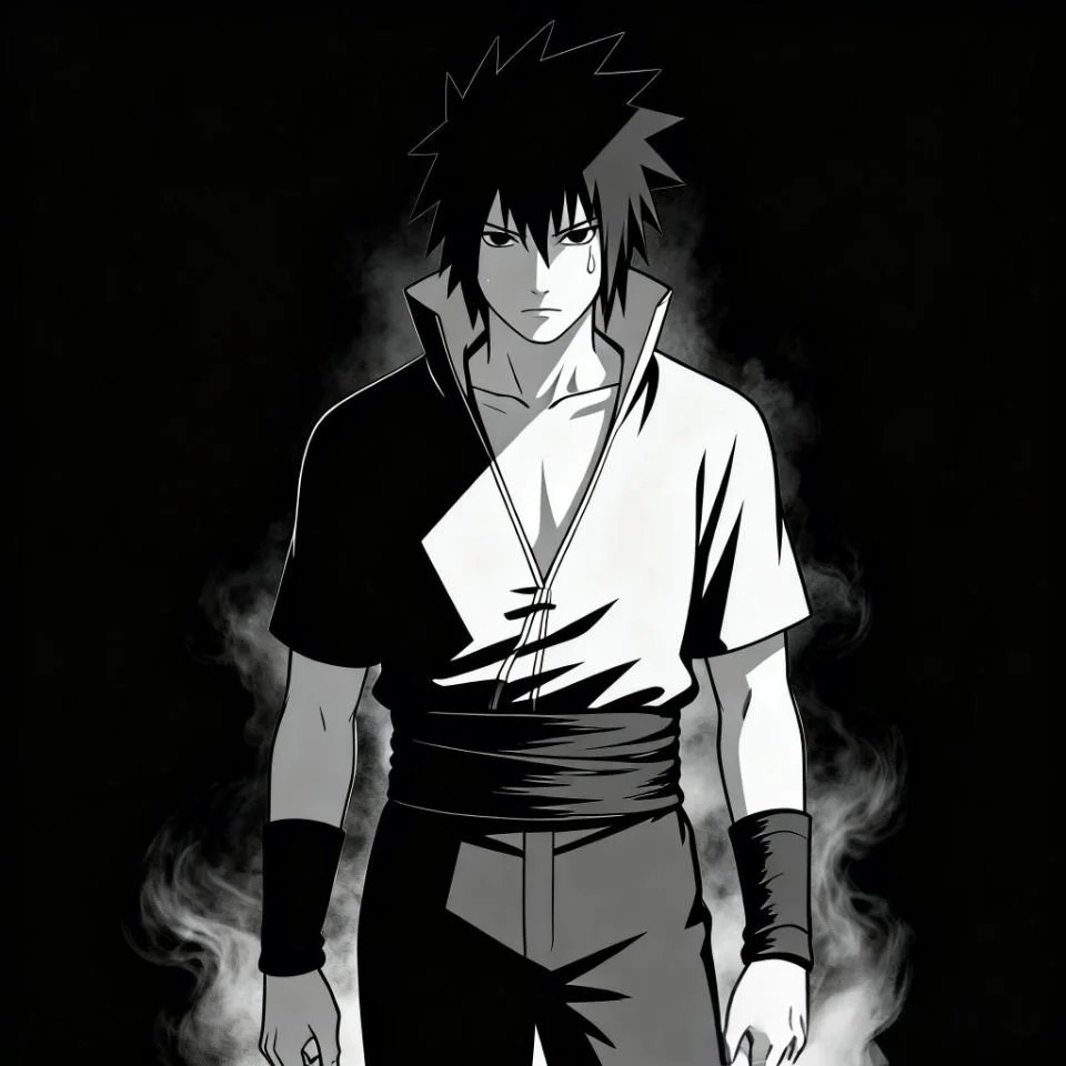 sasuke-uchiha-pfp-manga-emotional-close-up-tears Sasuke Uchiha pfp manga emotional close-up with tear details perfect for expressive black-white profile icons